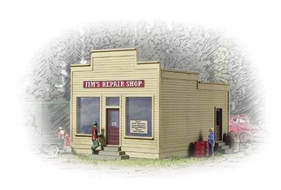 Walthers Jims Repair Shop - Kit - 2-3/4 x 1-7/8 x 1-3/4 N Scale Model Railroad Building #3229