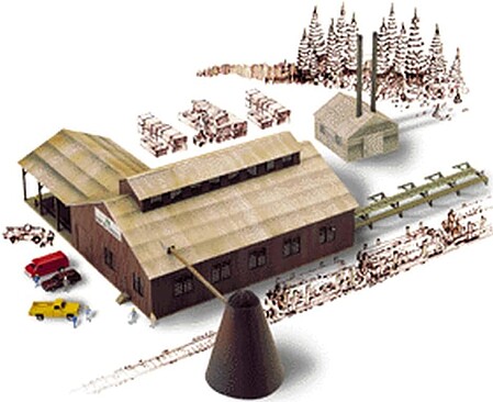 Walthers Mountain Lumber Co. Sawmill - Kit N Scale Model Railroad Building #3236