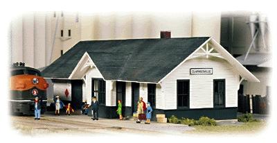 Walthers Clarkesville Depot - Kit - 5-1/4 x 2 x 1-7/8 N Scale Model Railroad Building #3240