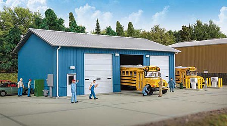 Walthers Bus Maintenance Garage Kit - 6-9/64 x 8 x 3-5/16  15.6 x 20.5 x 8.4cm
