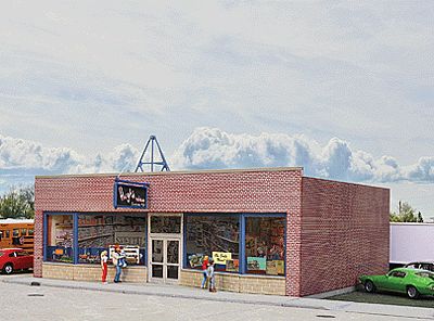 Walthers Hobby Shop - Kit - 7-1/8 x 5-3/8 x 3-1/2 HO Scale Model Railroad Building #3475