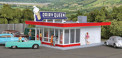 Walthers Vintage Dairy Queen HO Scale Model Railroad Building #3484