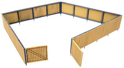 Walthers Corrugated Fence Kit 240 Scale Feet 1-1/4 HO Scale Model Railroad Building Accessory #3632