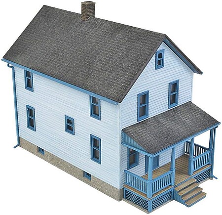 Walthers 2-Story Frame House Kit HO Scale Model Railroad Building #3786