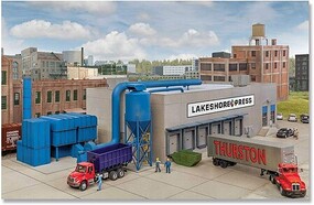 Walthers Modern Printing Plant Kit HO Scale Model Railroad Building #4079 Walthers Modern Printing Plant Kit HO Scale Model Railroad Building #4079