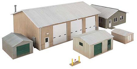 Walthers Vehicle Maintenance Facility Kit - Set of five buildings