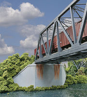 Walthers Double-Track Railroad Bridge Concrete Abutments (2) Kit HO Scale Model Railroad Bridge #4553