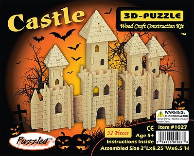 Wood-3D Castle (8Long, 6Tall) Wooden 3D Jigsaw Puzzle #1027