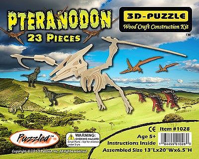 Wood-3D Pteranodon Dinosaur (20Wingspan) Wooden 3D Jigsaw Puzzle #1028