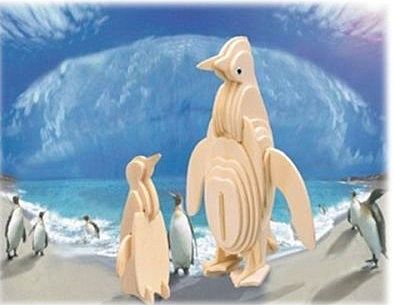 Wood-3D Penguin (6 Tall) Wooden 3D Jigsaw Puzzle #1058