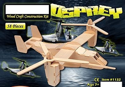Wood-3D V22 Osprey Helicopter (14 Wingspan) Wooden 3D Jigsaw Puzzle #1132