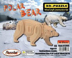 Polar Bear (9.5'' Long) Wooden 3D Jigsaw Puzzle #1243