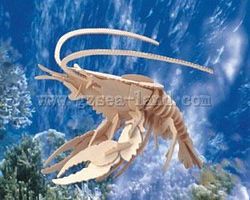 Lobster (12'' Long) Wooden 3D Jigsaw Puzzle #1256