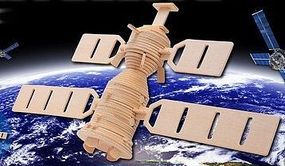 Space Satellite (13'' Wide, 9'' Tall) Wooden 3D Jigsaw Puzzle #1257