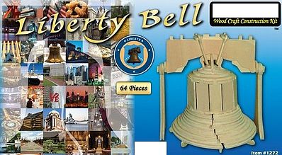 Wood-3D Liberty Bell (4.5 Wide, 6 Tall) Wooden 3D Jigsaw Puzzle #1272