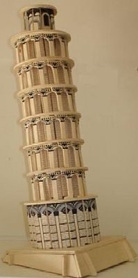 Wood-3D Leaning Tower of Pisa (11.5 Tall) Wooden 3D Jigsaw Puzzle #1427