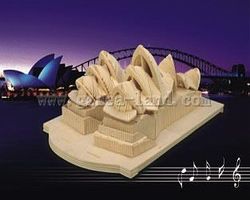 Sydney Opera House in Australia (15'' Long) Wooden 3D Jigsaw Puzzle #1902
