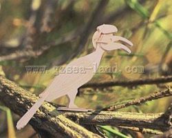 Wood-3D Hornbill Bird (7.5'' Tall) Wooden 3D Jigsaw Puzzle #e34