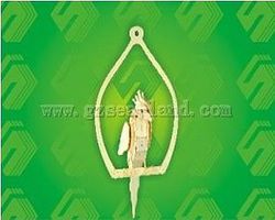 Parrot on Perch (7'' Tall) Wooden 3D Jigsaw Puzzle #e39