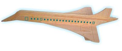 Wood-3D Concorde Airliner (14 Long) Wooden 3D Jigsaw Puzzle #p121