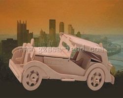 MG TC Car (10.5'' Long) Wooden 3D Jigsaw Puzzle #p16
