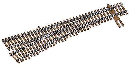 Walthers-Track Code 100 Nickel-Silver DCC Friendly #4 Turnouts Left Hand