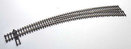 Walthers-Track Code 83 Nickel-Silver DCC Friendly Curved Turnouts - 24 and 28 Radii Right Hand