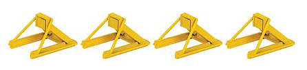 Walthers-Track Assembled Track Bumper 4-Pack Yellow