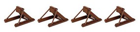 Walthers-Track Assembled Track Bumper 4-Pack Rust Brown
