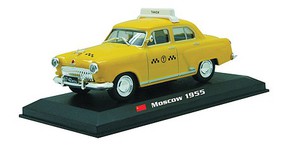 William-Tell 1955 GAZ M-21 Wolga Assembled Moxcow, USSR, Taxi (yellow, Russian Lettering) O-Scale William-Tell 1955 GAZ M-21 Wolga Assembled Moxcow, USSR, Taxi (yellow, Russian Lettering) O-Scale