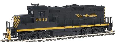 Walthers-Trainline EMD GP9M - Standard DC Denver & Rio Grande Western(TM) #5942 (black, orange) - HO-Scale