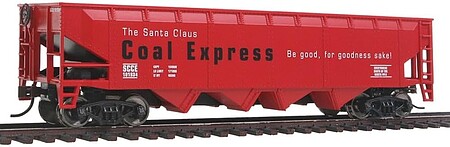 Walthers-Trainline Offset Hopper R2R Santa Claus Coal Express Model Train Freight Car HO Scale #1439