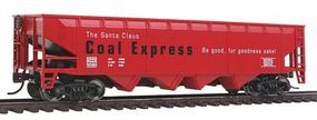 Walthers-Trainline Offset Hopper R2R Santa Claus Coal Express Model Train Freight Car HO Scale #1439