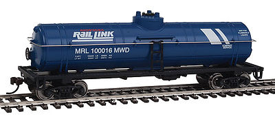 Walthers-Trainline Tank Car Ready to Run Montana Rail Link Blue HO Scale Model Train Freight Car #1446