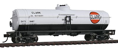 Walthers-Trainline 40 Tank Car Ready to Run Clark Oil GATX #9487 Model Train Freight Car HO Scale #1616