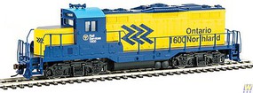 Walthers-Trainline EMD GP9M Standard DC Ontario Northland #1600 (yellow, blue, Chevrons Logo)