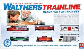 Walthers-Trainline Ready for Fun Train Set Santa Fe Model Train Set HO Scale #870 Walthers-Trainline Ready for Fun Train Set Santa Fe Model Train Set HO Scale #870