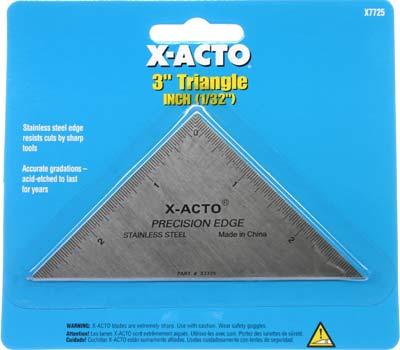 X-acto Hobby Ruler 3 Triangle, Inches Only