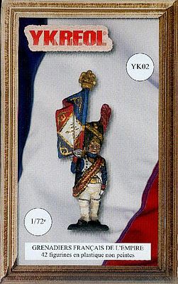 Ykreol French Empire Grenadiers (42) Plastic Model Military Figure 1/72 Scale #2