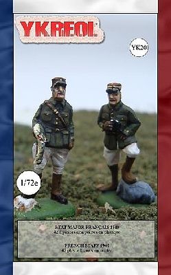 Ykreol French Staff 1940 (42) Plastic Model Military Figure 1/72 Scale #20