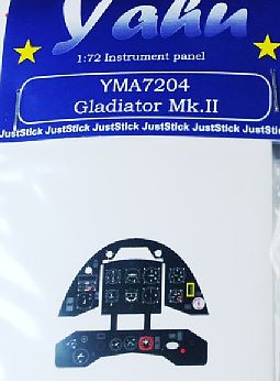 Yahu Gladiator Mk II Instrument Panel for ARX, SRT Plastic Model Aircraft Accessory 1/72 #7204
