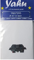 Yahu P47D Late Instrument Panel for TAM, RVL Plastic Model Aircraft Accessory 1/72 Scale #7245 Yahu P47D Late Instrument Panel for TAM, RVL Plastic Model Aircraft Accessory 1/72 Scale #7245