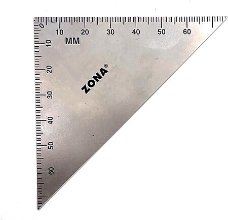 Zona 3 inch Triangle Ruler Precision Hobby and Model Measuring