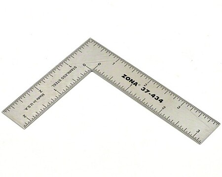 Zona L-Square (3 inch x 4 inch) Precision Hobby and Model Measuring Tool #37-434