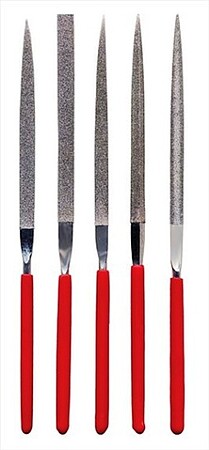 Zona Flat Shape Diamond File Set (5pcs) Hobby and Plastic Model File Rasp #37354