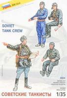 WWII Soviet Tank Crew (4) Plastic Model Military Figure 1/35 Scale #3504