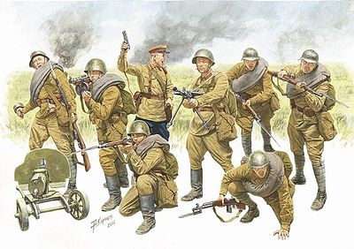 Italeri Zvezda  1/35 Red Army Infantry Set#1  WW2 