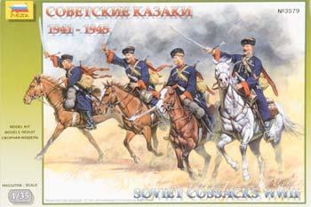 Zvezda WWII Soviet Cossacks Plastic Model Military Figure Kit 1/35 Scale #3579