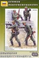 German Panzergrenadiers (4) Plastic Model Military Figure 1/35 Scale #3582