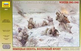 German Infantry Eastern Front Winter 1941-42 (4) Plastic Model Military Figure 1/35 #3627
